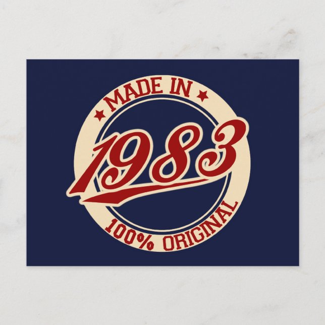 Made in 1983 postkarte (Vorderseite)