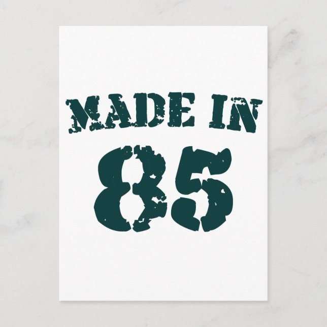 Made in 1985 postkarte (Vorderseite)