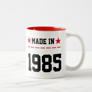Made in 1985 zweifarbige tasse