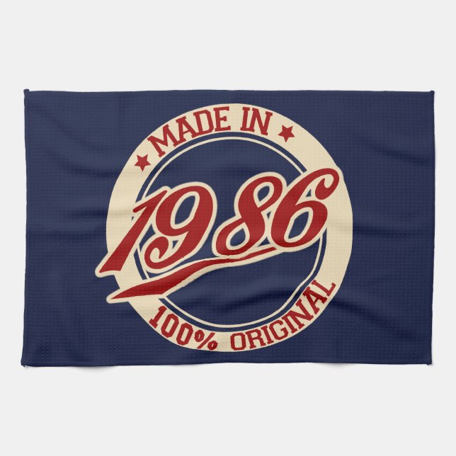 Made in 1986 geschirrtuch (Horizontal)