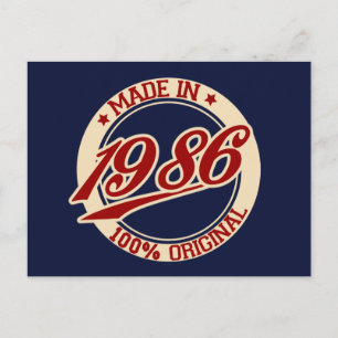 Made in 1986 postkarte