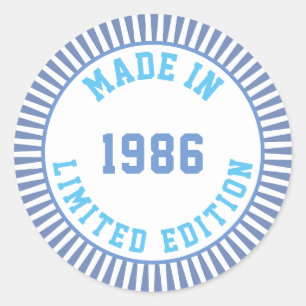 Made in 1986 runder aufkleber