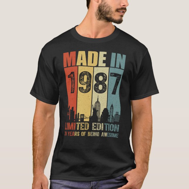 Made in 1987 Limited Edition 38 Years T-Shirt (Vorderseite)