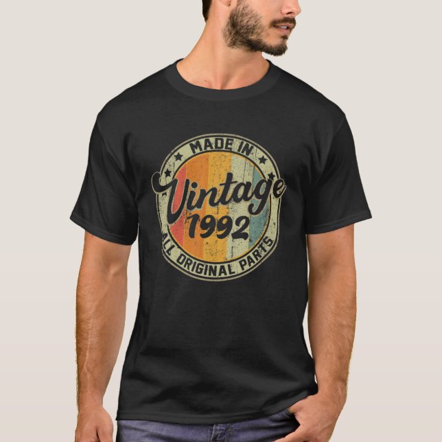 Made in 1992 30th Birthday 30 Years Old Gifts Mens T-Shirt (Vorderseite)
