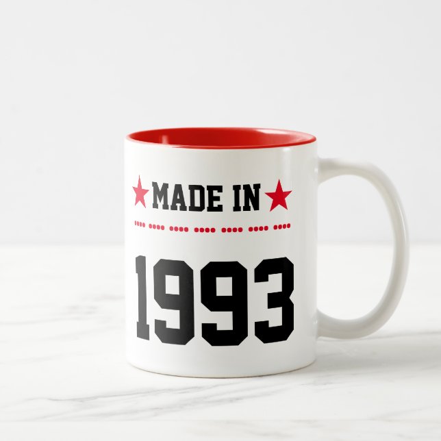 Made in 1993 zweifarbige tasse (Rechts)