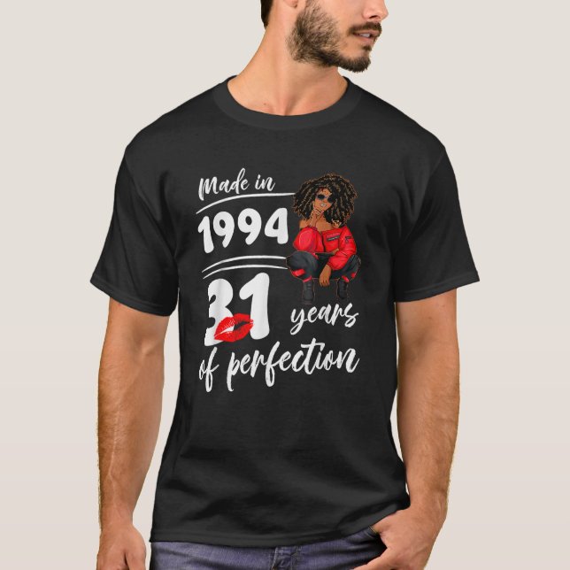 Made In 1994 31 Years Of Perfection Birthday Melan T-Shirt (Vorderseite)