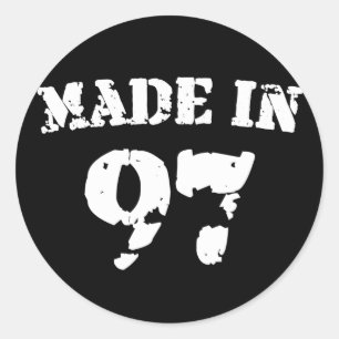 Made in 1997 runder aufkleber