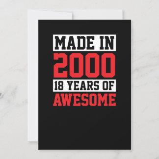 Made in 2000, 18 Years of Phantastisch Birthday Einladung