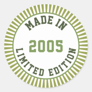 Made in 2005 runder aufkleber