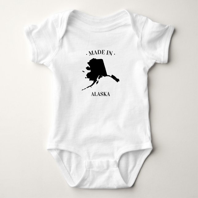 Made in Alaska AK Baby Bodysuit Strampler (Vorderseite)