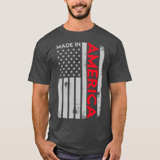 Made in America American Flag Patriotic T-Shirt