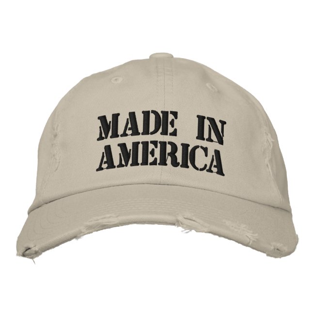 Made in America Bestickte Kappe (Vorderseite)