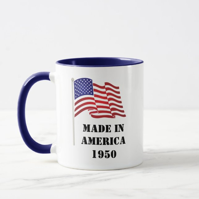 Made in America Birthdate Tasse (Links)