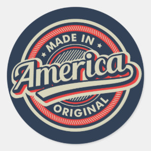Made in America Original Runder Aufkleber