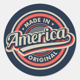 Made in America Original Runder Aufkleber