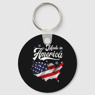 Made in America - Patriotic American Flag 4. J Schlüsselanhänger