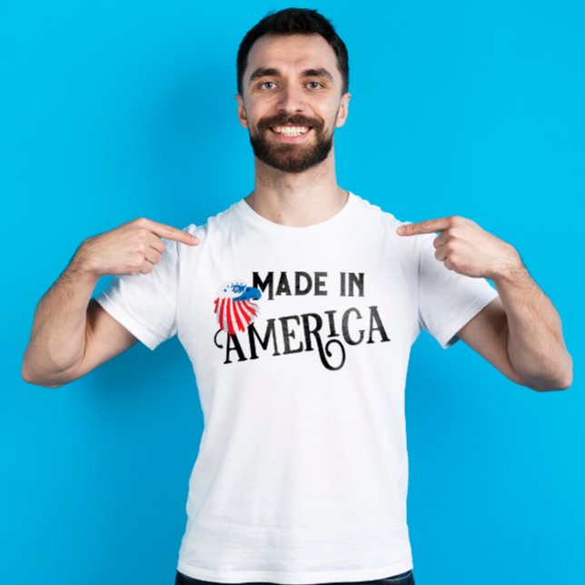 Made in America Red white and blue adle T-Shirt (Von Creator hochgeladen)