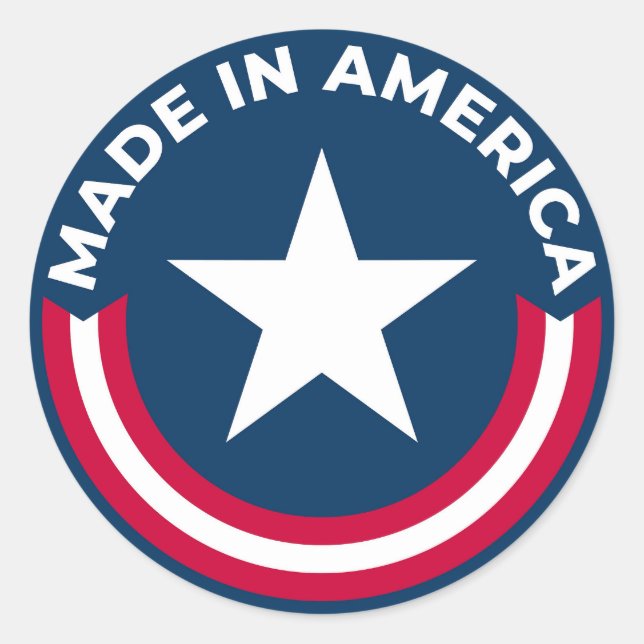 Made in America Runder Aufkleber (Vorderseite)