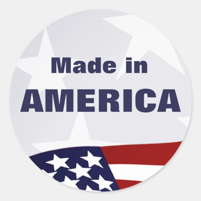 Made in America Runder Aufkleber (Vorderseite)