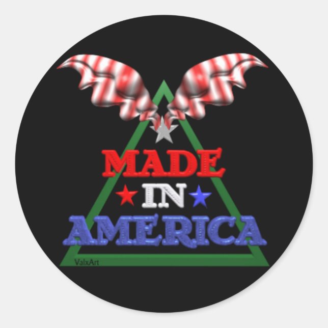 Made in America Runder Aufkleber (Vorderseite)