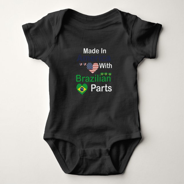 Made in America with brasilian parts,baby gift Baby Strampler (Vorderseite)