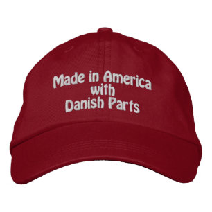 Made in America with Danish Parts Bestickte Baseballkappe