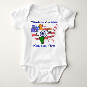 Made in America with Desi Parts Baby Strampler
