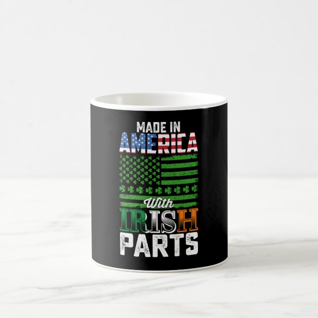 Made in America with Irish Parts St Patrick's Day Kaffeetasse (Mittel)