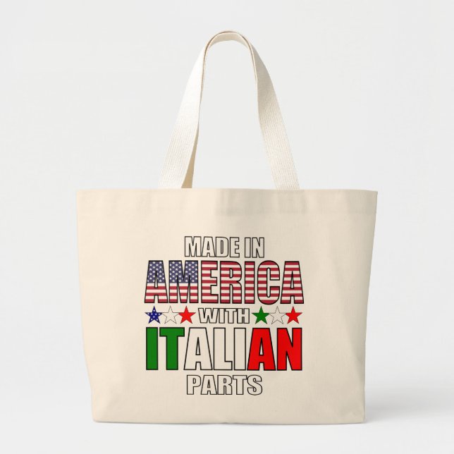 Made in America with Italian Parts Jumbo Stoffbeutel (Vorne)