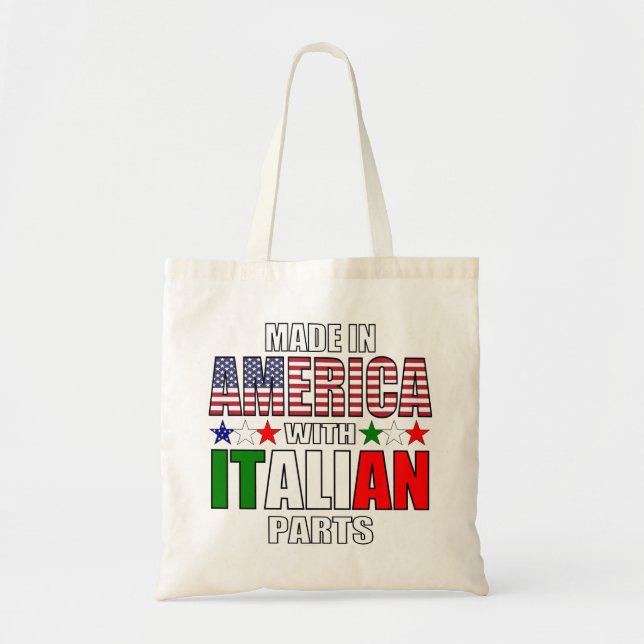 Made in America with Italian Parts Tragetasche (Vorne)