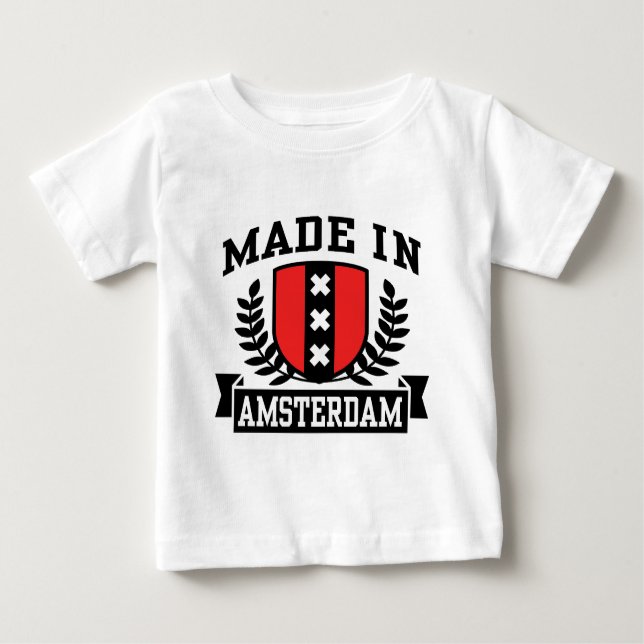 Made in Amsterdam Baby T-shirt (Vorderseite)