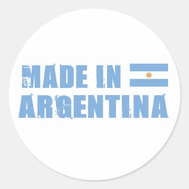 Made in Argentinien Runder Aufkleber (Vorderseite)