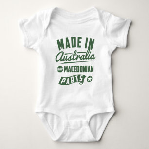 Made in Australia mit mazedonischen Teilen Baby Strampler