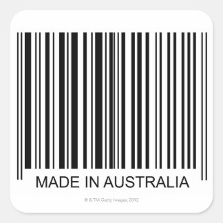 Made in Australia Quadratischer Aufkleber