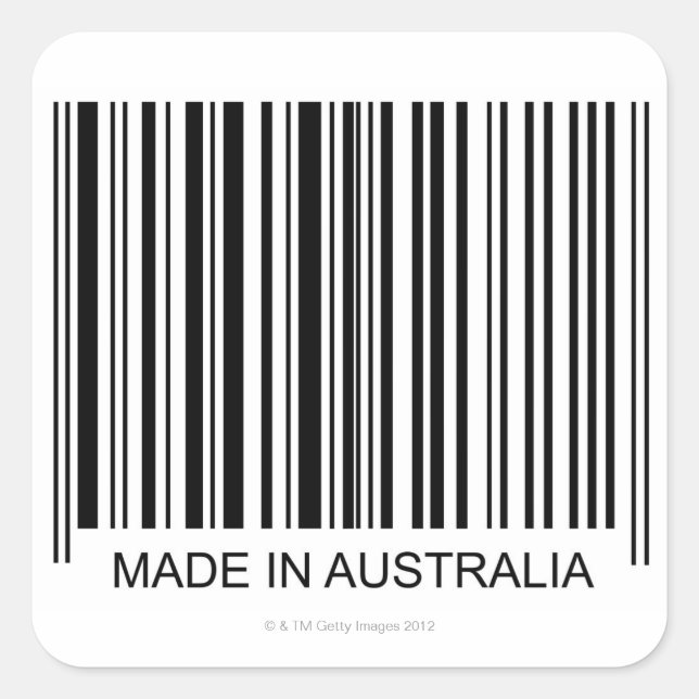Made in Australia Quadratischer Aufkleber (Vorderseite)