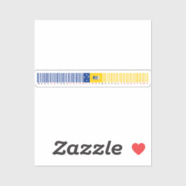 Made in Australian Capital Territory Barcode Flag Aufkleber