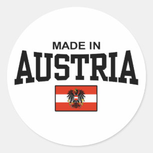 Made in Austria Runder Aufkleber