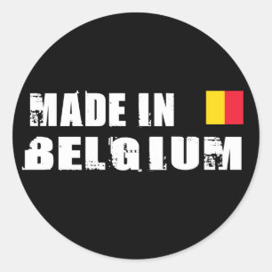 Made in Belgium Runder Aufkleber