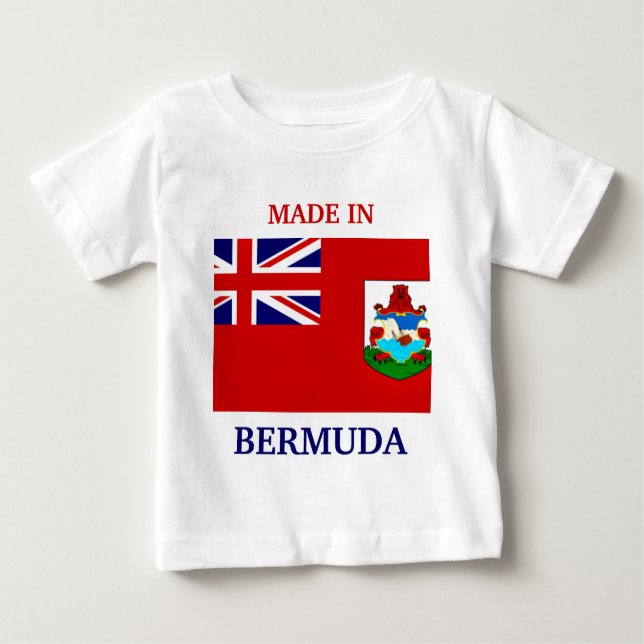Made in Bermuda mit der Fahne des Bermuda Baby Shi T-shirt (Vorderseite)