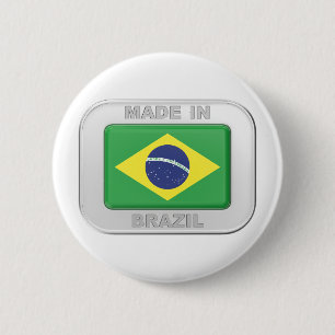 Made in Brasilien Button