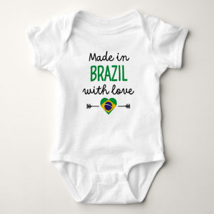 Made in Brasilien mit Liebe Niedlich Baby Strampler
