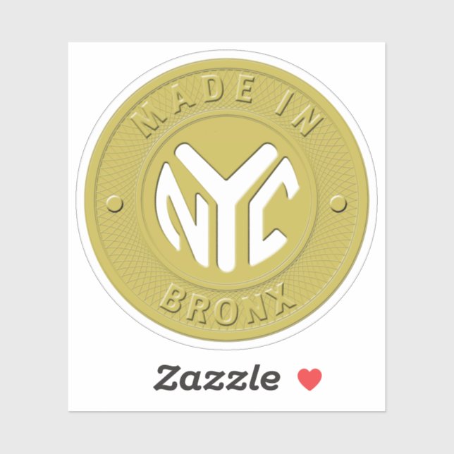 Made in Bronx Token Aufkleber (Blatt)