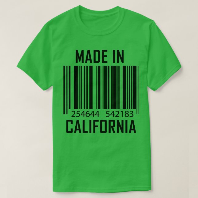 Made in California Barcode T-Shirt (Design vorne)