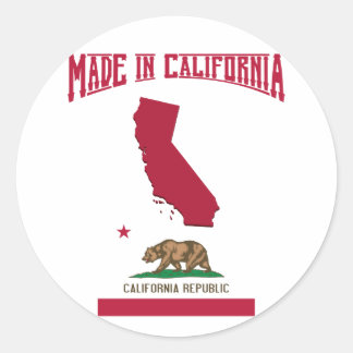 Made in California Runder Aufkleber