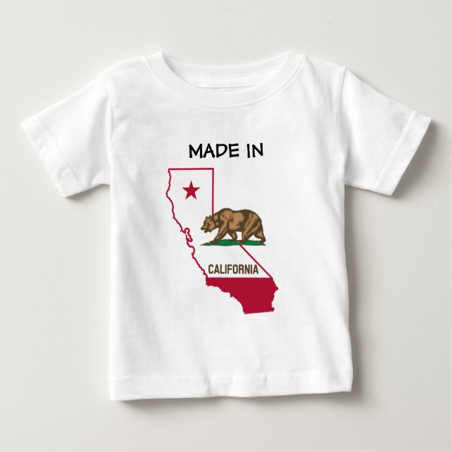 Made in California - Silhouette und Flagge Baby T-shirt (Vorderseite)