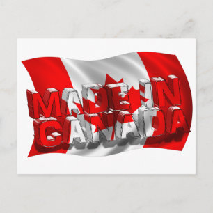 Made in Canada (Flag Background) Postkarte