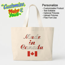 Made in Canada Natural Beige Jumbo Tote Bag