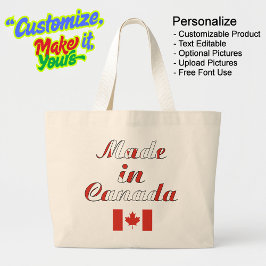 Made in Canada Natural Beige Jumbo Tote Bag Jumbo Stoffbeutel