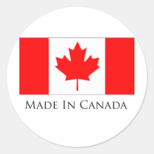 Made in Canada Runder Aufkleber