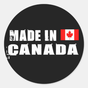 Made in Canada Runder Aufkleber